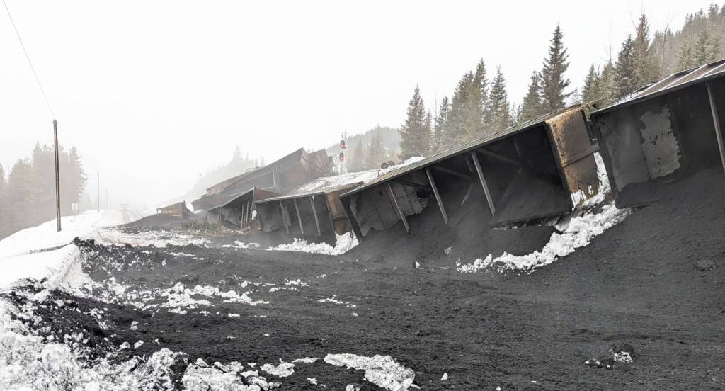 Train derailment leads to road blockage near Elkford
